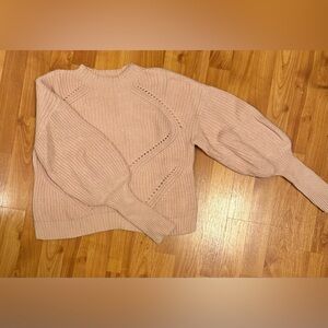 joie Balloon Sleeve Mock Neck Knit Sweater